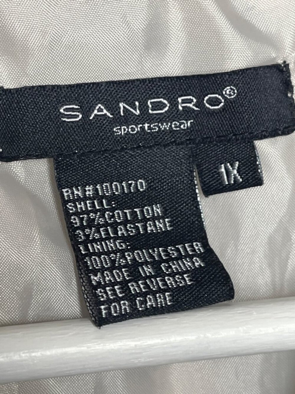 Sandro Tweed Blazer Plus 1X Tan Black Preppy - Picture 7 of 12